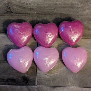 Heart-Shaped Decorative Soaps – Set of 6 (Pink Tones)